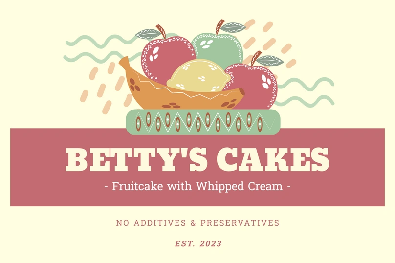 Advertisement for Betty's Cakes