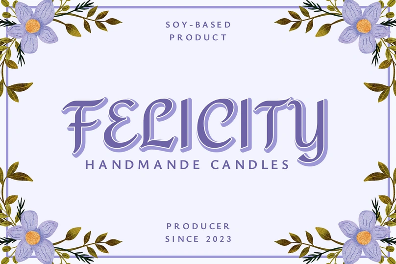 Handmade Candle Product Label