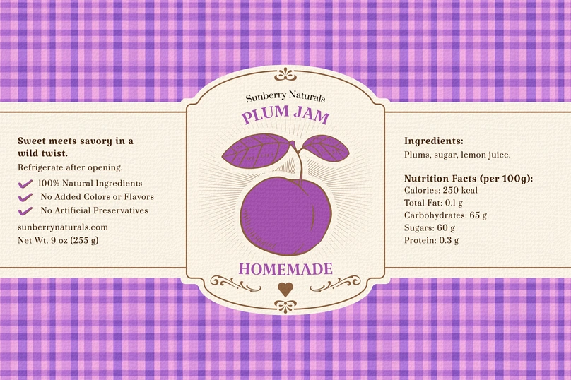 Plum Jam Packaging