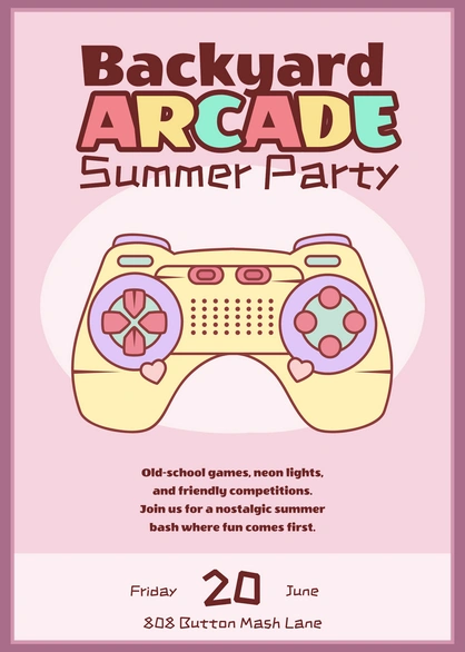 Arcade Event Poster