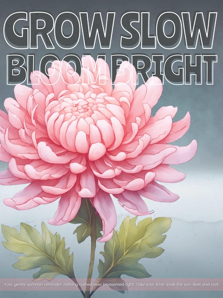 Flower with Motivational Quote