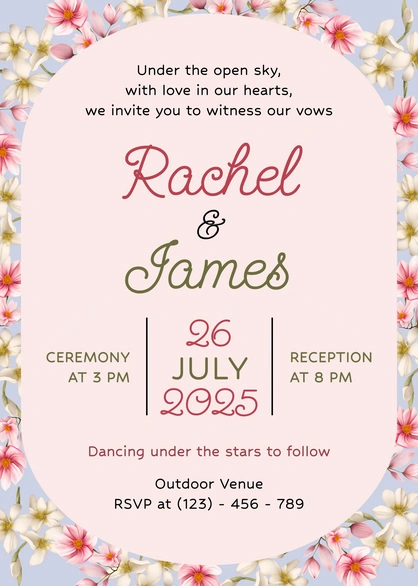 Wedding Ceremony and Reception