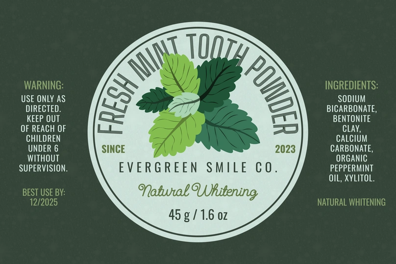 Tooth Powder Label