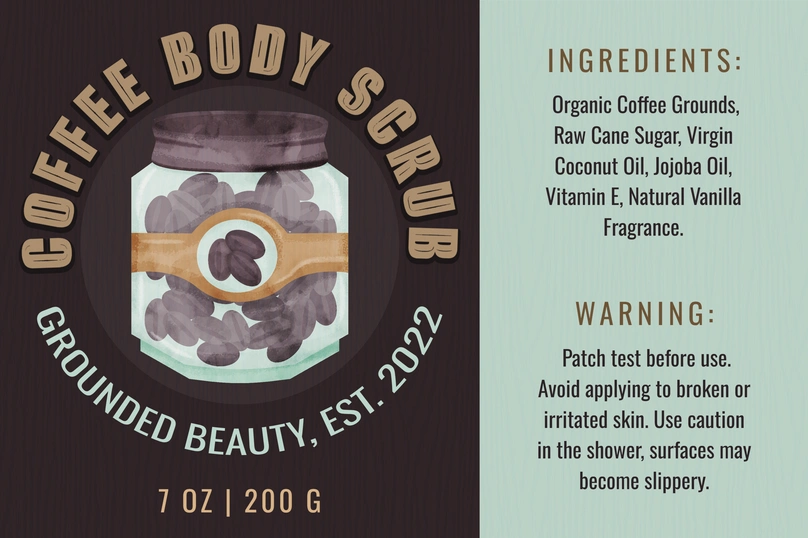 Coffee Body Scrub packaging
