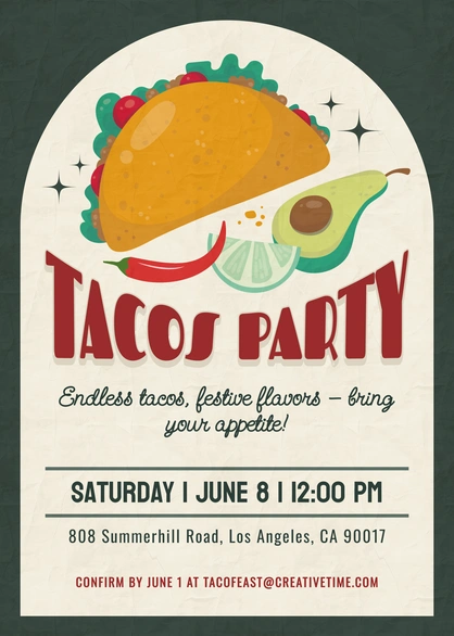 Food Party Invitation