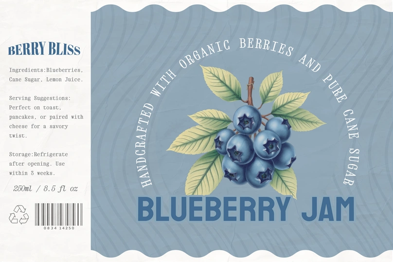 Blueberry Jam Packaging