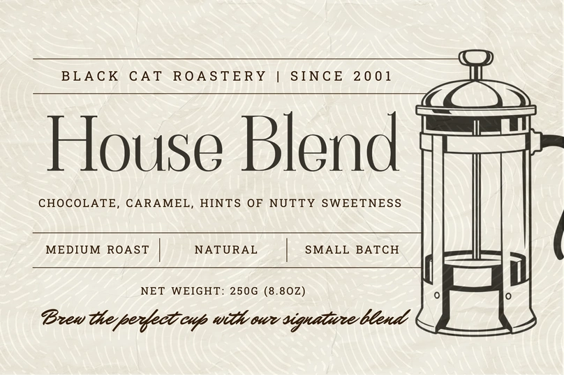 Coffee Packaging Label