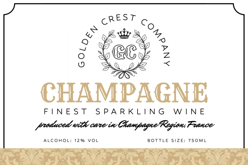 Champagne Wine Label