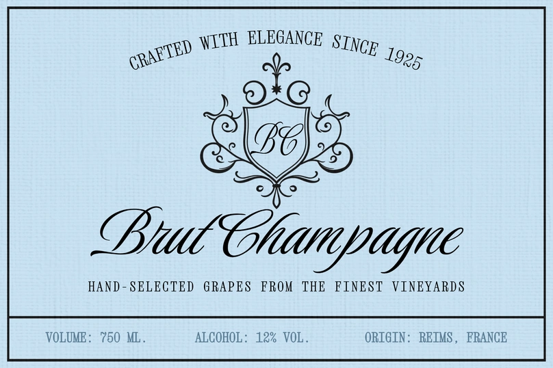 Champagne Label Design