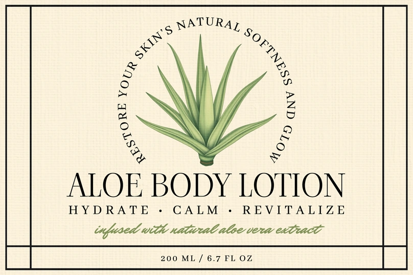 Aloe Body Lotion packaging