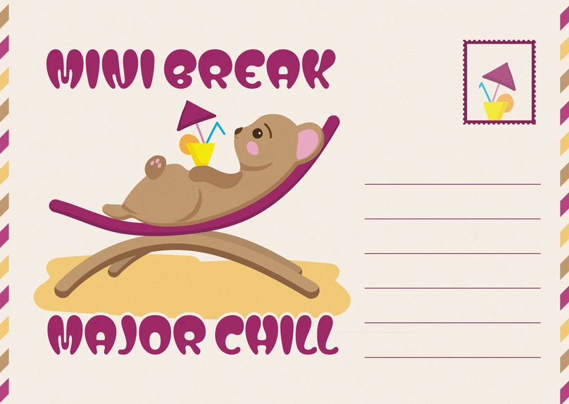 Cartoon Bear Relaxing