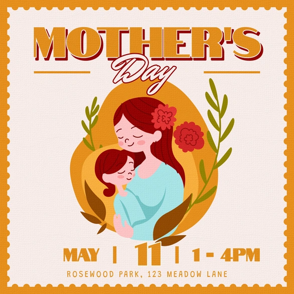 Mother and Child Illustration