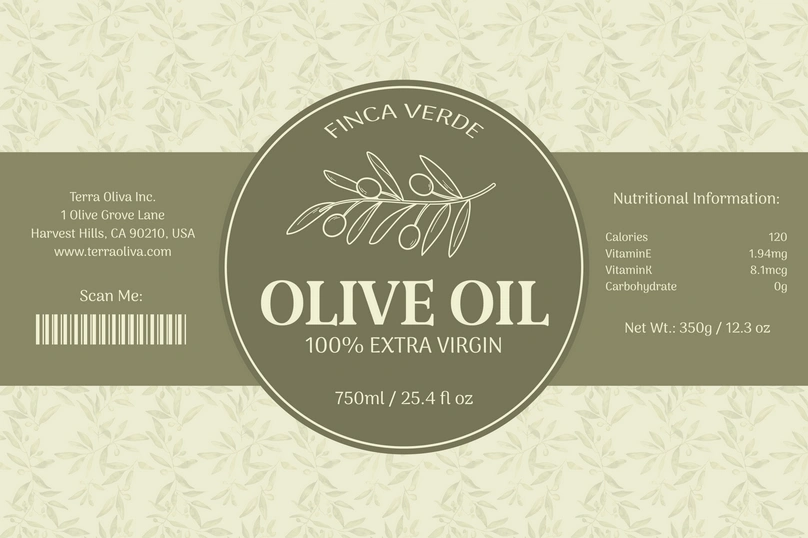 Label Design for Olive Oil