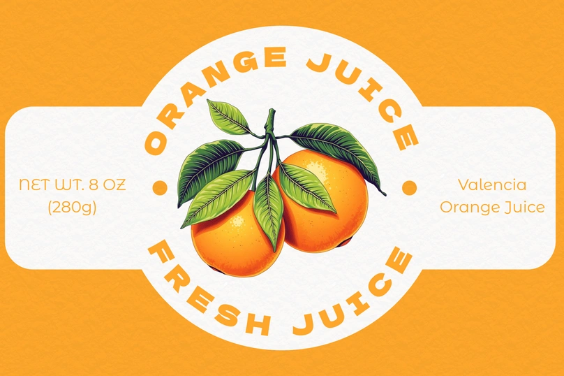 Orange Juice Label Design