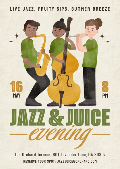 Live Jazz Event Advertisement