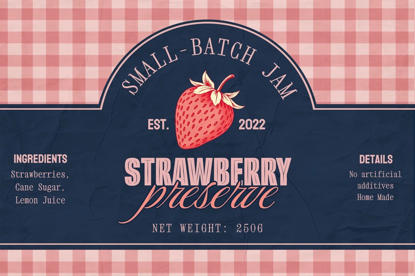 Strawberry Preserve Packaging