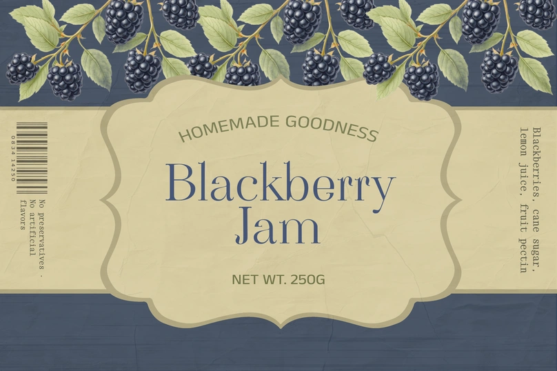 Blackberry Jam Packaging
