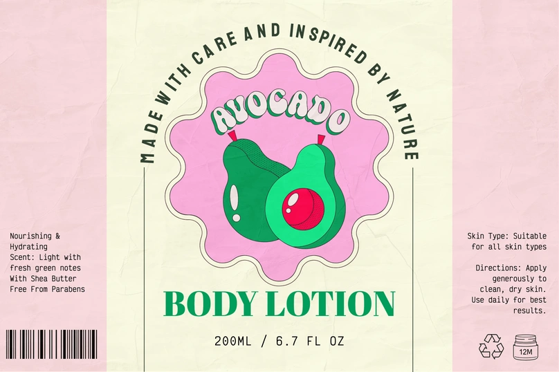 Product Label for Body Lotion