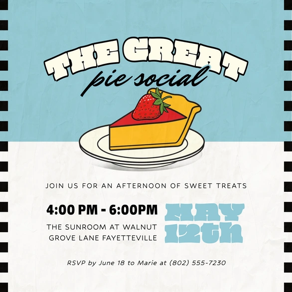 Pie Social Event