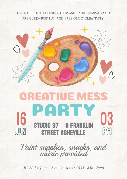 Art Party Invitation