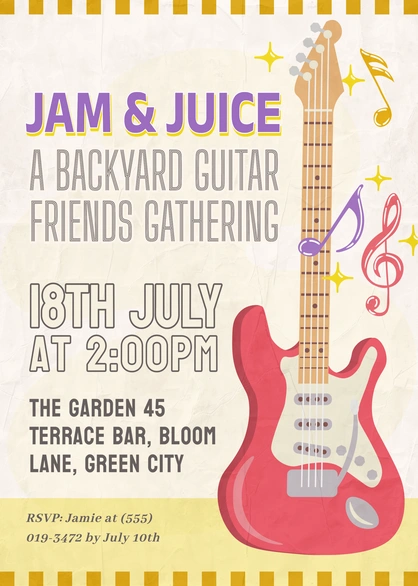 Guitar Event Invitation