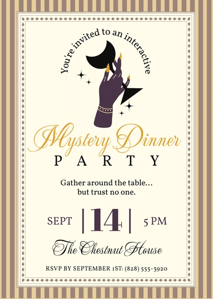 Mystery Dinner Party Invitation
