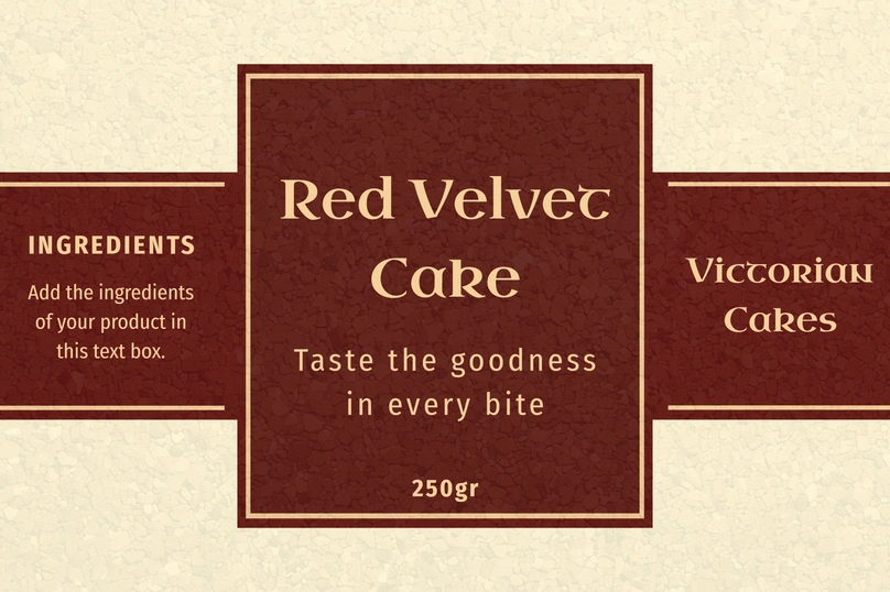 Cake Label Design