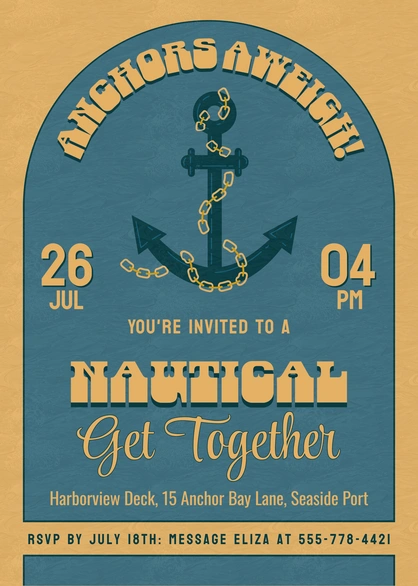 Nautical Event Invitation