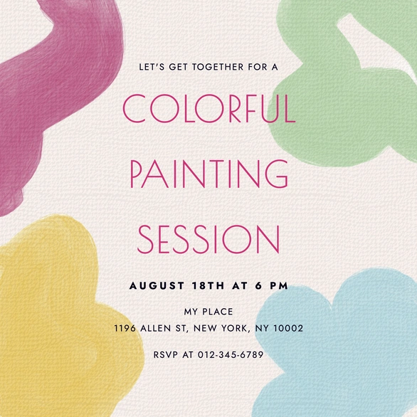Invitation for a painting session