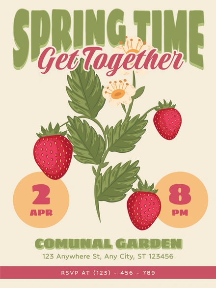 Invitation to a social event in a communal garden
