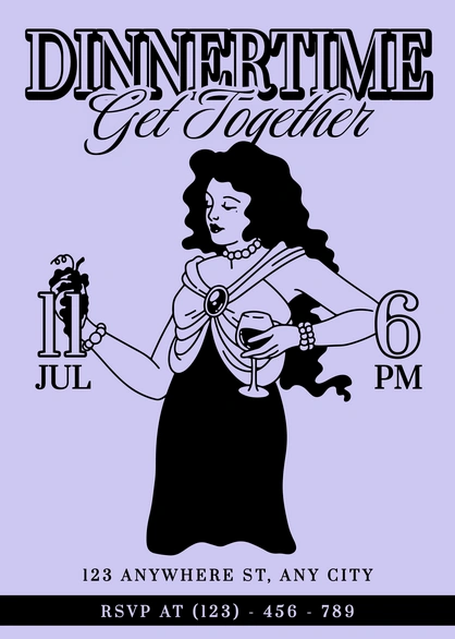 Dinner invitation design