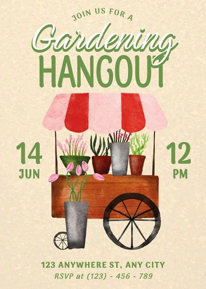 Gardening Event Invitation