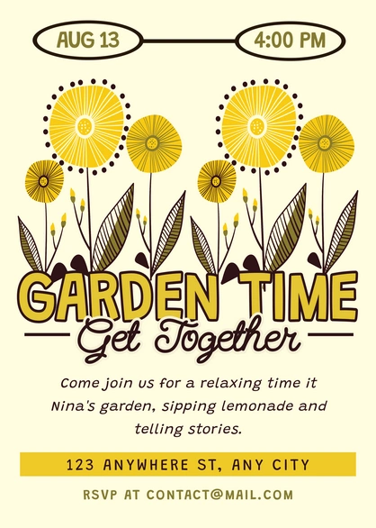 Garden Event Invitation