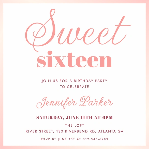 Sweet Sixteen Birthday Party