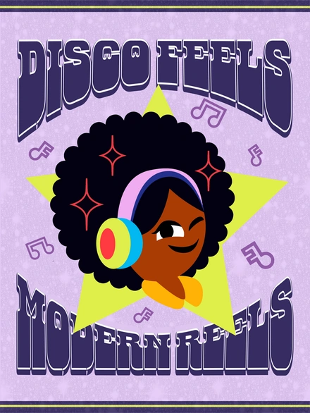 Disco-themed art