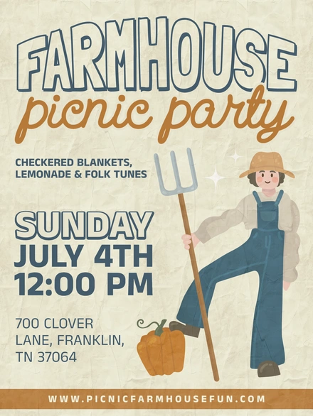 Farmhouse picnic event