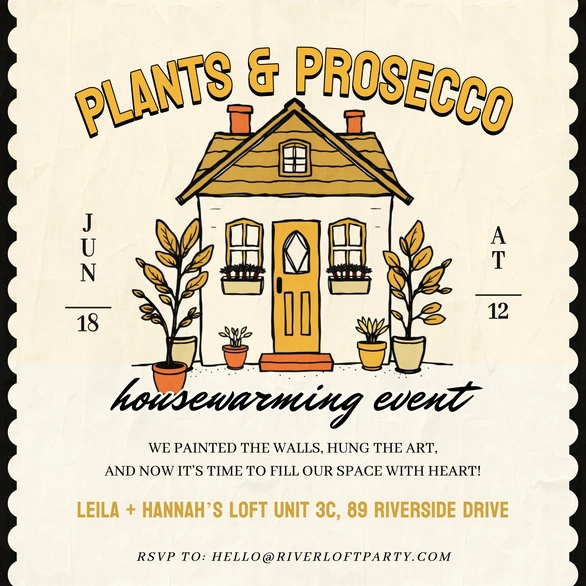 Housewarming invitation