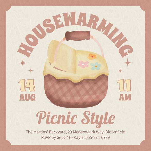 Housewarming Picnic Invitation