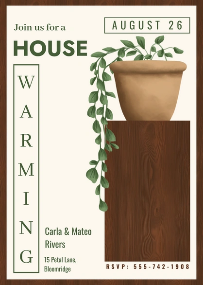 Invitation to a housewarming party