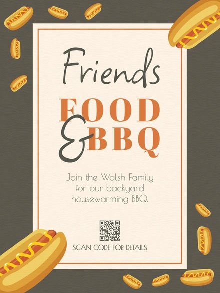 Invitation to a housewarming BBQ