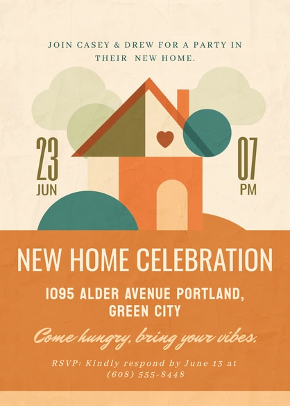 Invitation to a new home celebration party
