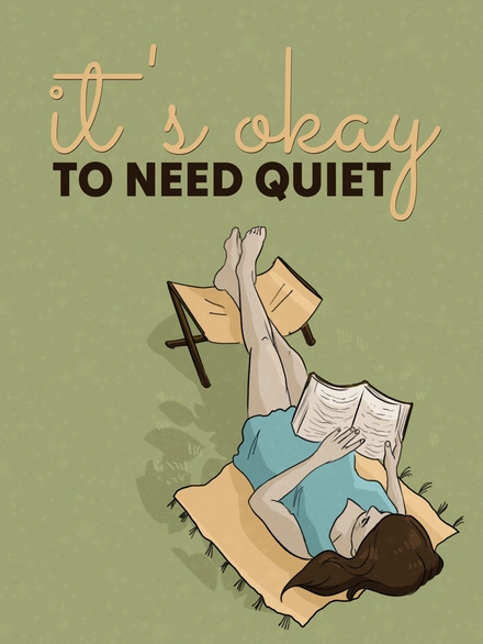A person reading and relaxing