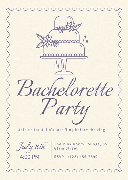 Invitation for a Bachelorette Party