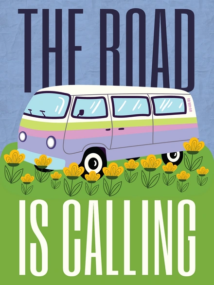 Travel Poster with Van