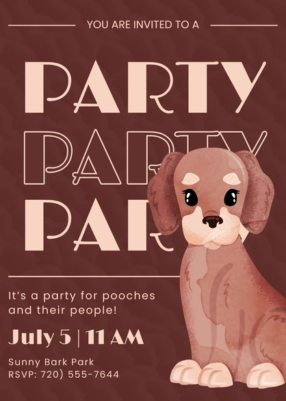 Pet Party Invitation