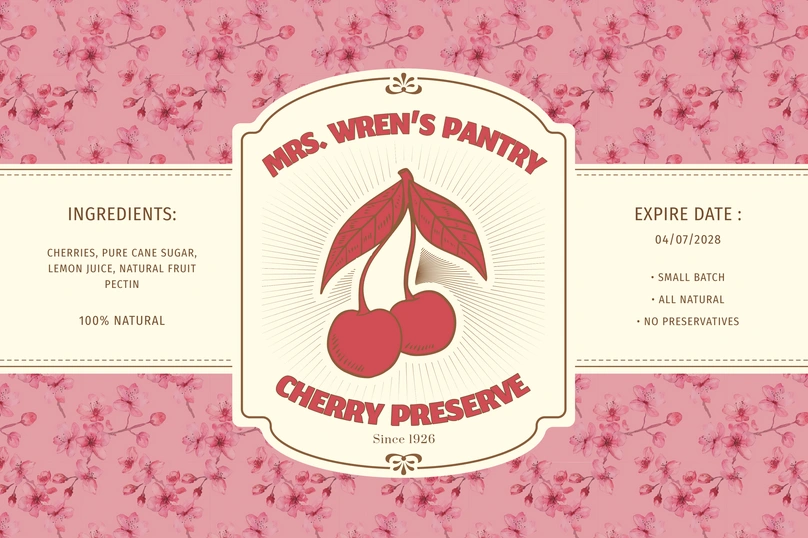 Cherry Preserve Packaging