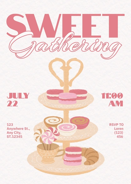 Sweet Gathering Invitation Design