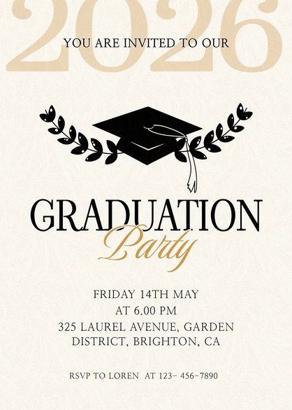 Graduation Party Invitation for 2026