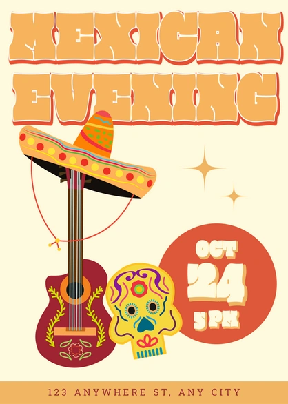 Mexican cultural event invitation