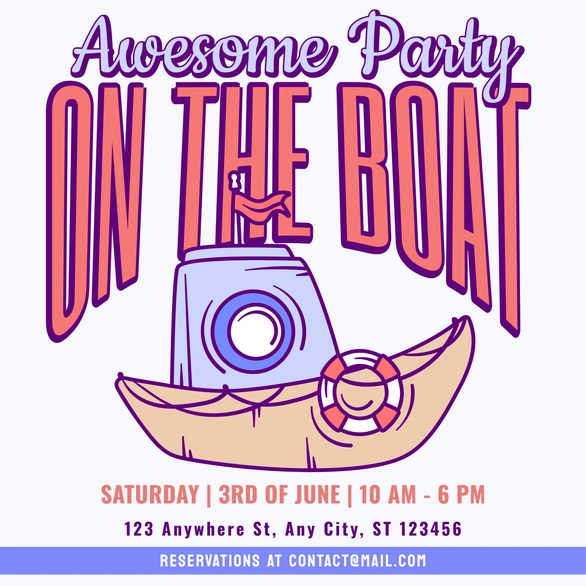 Boat Party Invitation